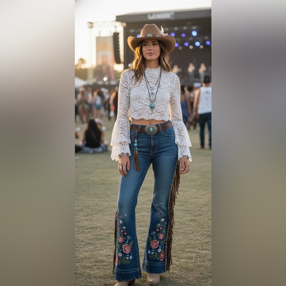 Forever 21 Tops - White lace cropped top